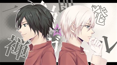 Download 2240x1260 Anime Boys Shoujo Glasses Profile View Gloves White Hair Smiling