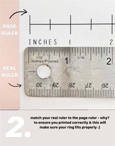 Free Printable Ring Sizer Find Your Ring Size Paper Ring Etsy