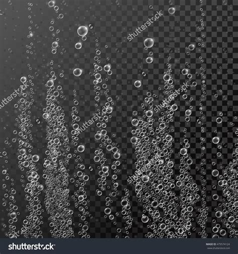 Fizzing Water On Transparent Background Fizz Air Bubbles Underwater