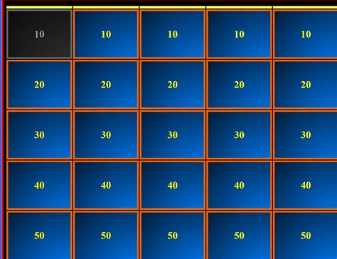 Another Day To Excel Jeopardy Game Science