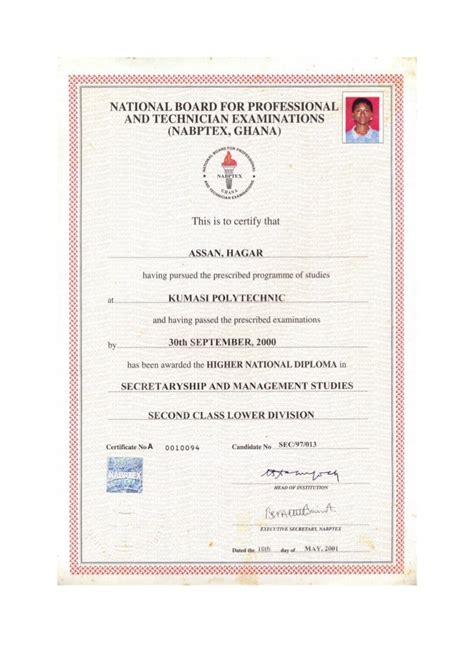 Hnd Certificate