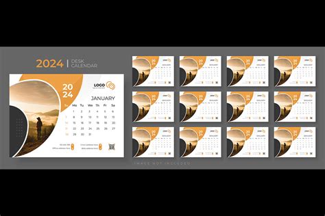 Desk Calendar Design Template 2024 Graphic By Creative Pixa · Creative