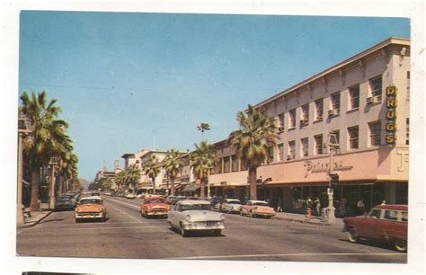 Old Cars On Main Street Riverside Ca Vintage California Postcard