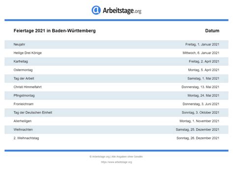 Feiertage 2021 In Baden Württemberg Termine And Infos
