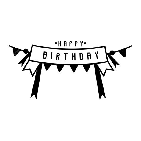 Happy Birthday Banner Birthday Banners Black Png And Vector With