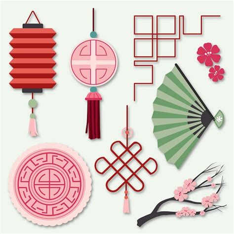 Premium Vector Vector Chinese New Year Elements Collection