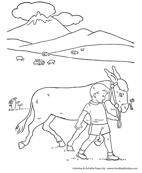 Check spelling or type a new query. Farm Animal Coloring Pages | Printable Donkey in pasture ...