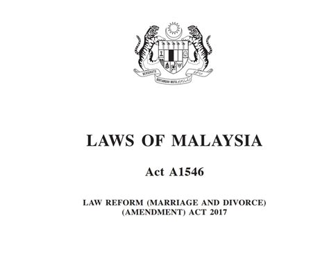 Are you sure you want to remove law reform (marriage and divorce) act 1976 from your list? A Study on the LRA (Amendment) Bill 2017 - UMLR ...