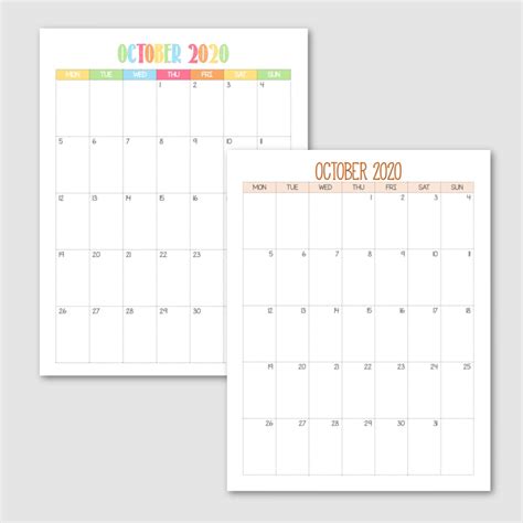 Free Printable October Calendar Editable Pdf — Krafty Planner
