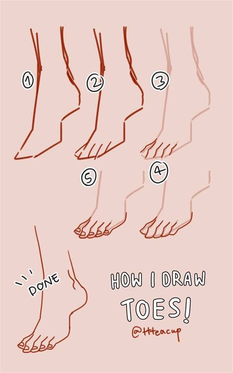 How I Draw Toes By Ttteacup On Deviantart Drawing Tips Feet Drawing Drawing Tutorial