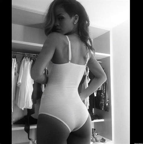 rihanna s sexy instagram photo singer poses in unitard huffpost