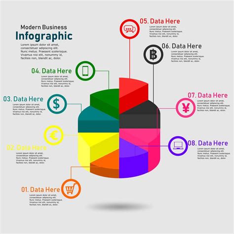 Infographics Flowcharts Diagrams And Pie Charts Professional Modern