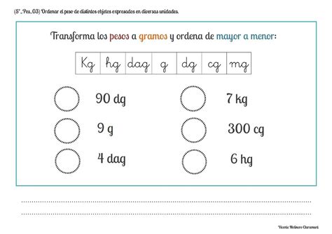 📚 Unidades De Masa Y Peso 📚 5º Educación Primaria