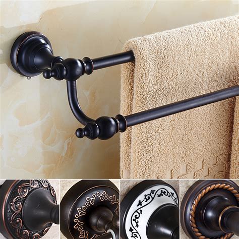 Oil Rubbed Bronze Towel Bar 60 64cm Bathroom Accessories Set Double