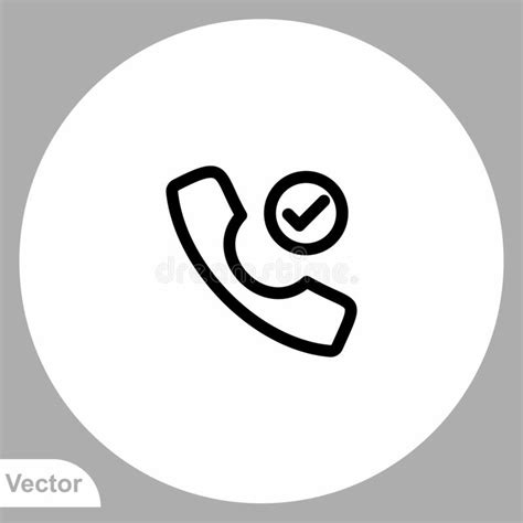 Phone Call Vector Icon Sign Symbol Stock Illustration Illustration Of