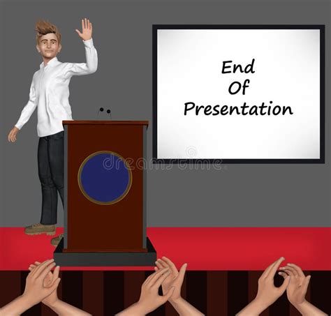 End Of Presentation Slide Illustration Stock Illustration