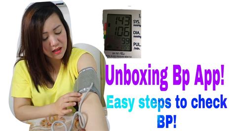 How To Check Your Blood Pressureunboxing And Procedure Part 2 Youtube