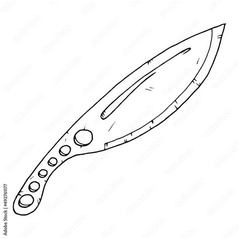 Throwing Knife Vector Illustration Of A Throwing Knife Knife Hand