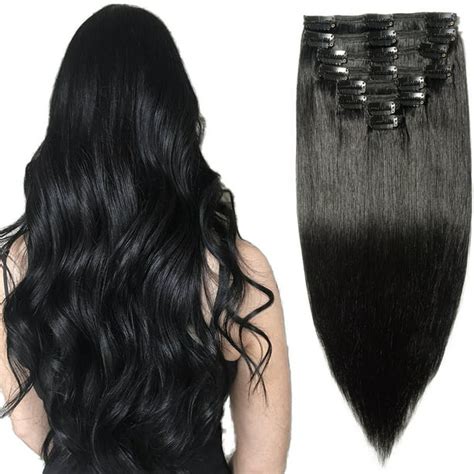 S Noilite Double Weft Clip In Human Hair Extensions High Quality Full