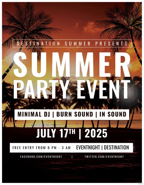Free Summer Party Event Template in Adobe Photoshop, Illustrator ...