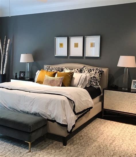 And then lighten things up with colorful linens and keep things streamlined with bright a white ceiling and modern. Amaze inspiration grey bedroom ideas from the super glam ...