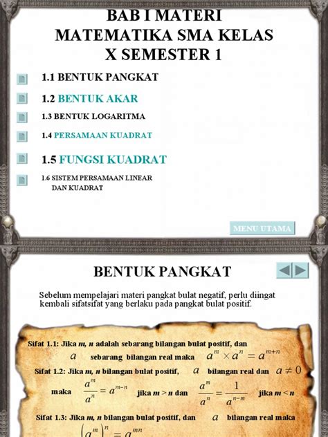 Materi Matematika Kelas 10 Semester 1 Kurikulum 2013 Homecare24