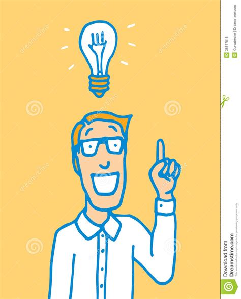 Smart Guy Having An Idea Stock Illustration Image 38877016