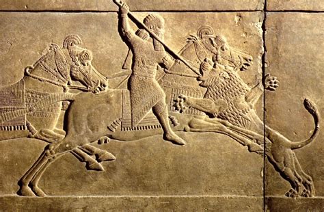 The Assyrian King Assurbanipal Dedicated To The Hunting Of The Lion