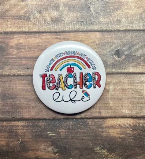 Teacher Button Back To School Back To School Button Etsy In 2022