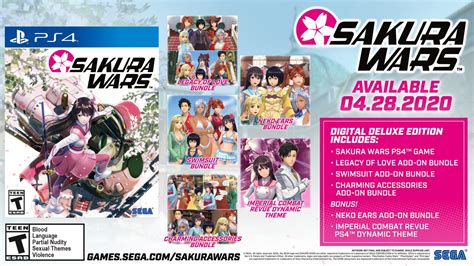 sakura wars digital deluxe edition and pre order bonuses announced for