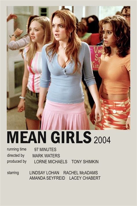Mean Girls Poster Movie Posters Minimalist Girl Movies Movie Prints