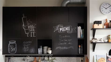 Kitchen remodels are expensive, especially if you choose to gut and replace the cabinets. UDDEVALLA chalkboard surface kitchen door, black, write your own messages in 2020 | Chalkboard ...