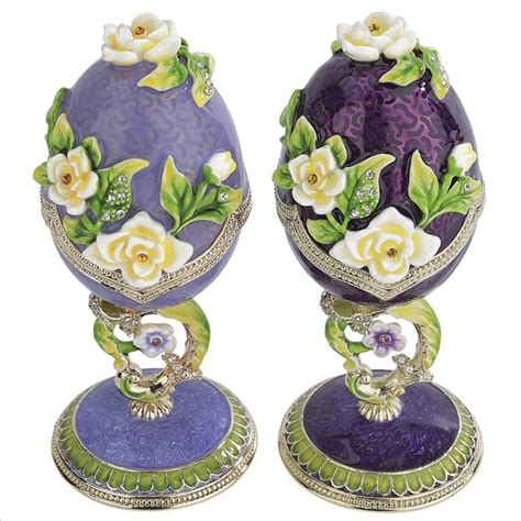 Spring Bouquet Romanov Style Enamel Eggs Fh92409 Design Toscano