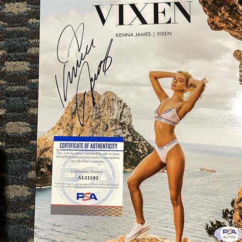 Kenna James Signed 8x10 Photo PSA DNA Autograph Sexy Model Adult Vixen