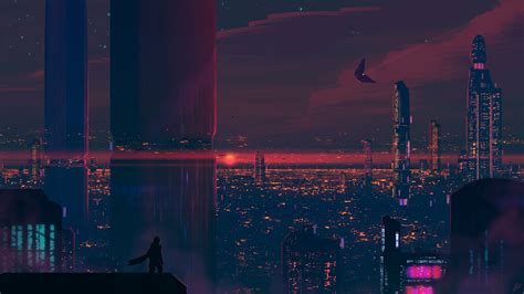 Joeyjazz Nightlive Cityscape Futuristic Science Fiction City