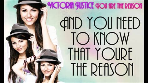 Victoria Justice Youre The Reason Acoustic Lyrics Youtube