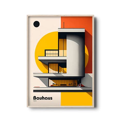 Bauhaus Architecture Poster Modern Architecture Wall Art Architecture