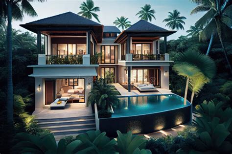 Luxury Beachfront Villa With Private Pool And Hot Tub Surrounded By
