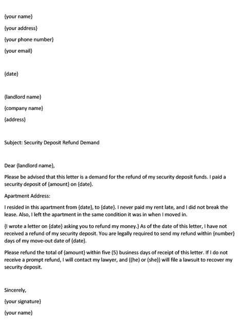 Share it with your friends: Sample Security Deposit Demand Letter (with Template)