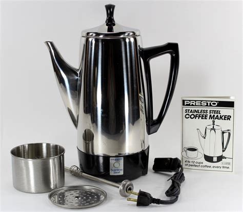 Presto Stainless Steel Coffee Maker 12 Cup Electric Etsy Stainless Steel Coffee Maker
