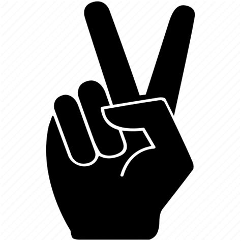Expression Fingers Gesture Hand Peace Two Icon