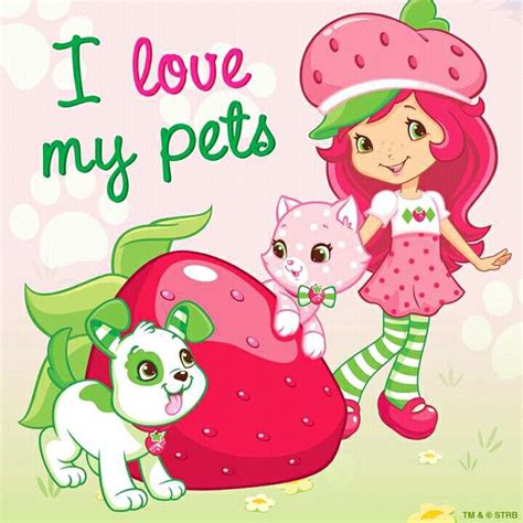 Strawberry Shortcake And Her Kitty Cat Custard And Her Puppy Dog