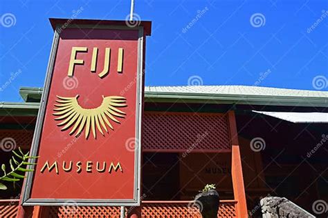 Fiji Museum With The Large Entrance Sign At Suva Editorial Stock Image