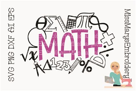 Math Title Svg Graphic Design Books Svg Life Hacks For School