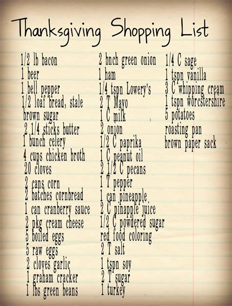 Numbers 5, 9, and 12 are my favorites! thanksgiving-dinner-shopping-list.jpg (2500×3300 ...