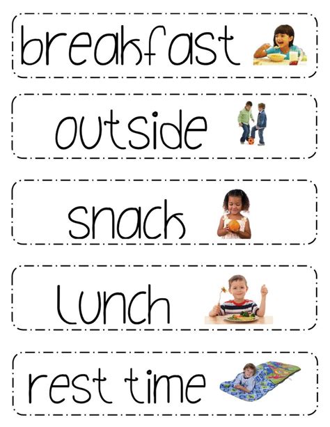 Preschool Schedule Printable Printable Templates Wonderland