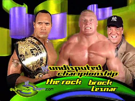 Match Of The Day Brock Lesnar Vs The Rock Summerslam 2002