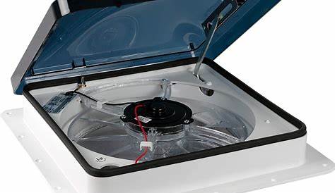 Fan-Tastic Vent RV Roof Vent, 3-Speed Manual Crank RV Vent Fan, Smoke