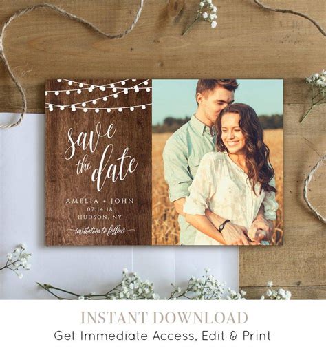 Explore professionally designed templates to get your wheels spinning or create your save the date card from scratch. 15+ Rustic Save-the-Date Designs and Examples | Examples