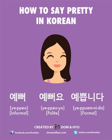 How To Say Pretty In Korean Korean Words Learn Basic Korean Learn